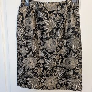 Carmen Marc Valvo Signature Metallic Skirt